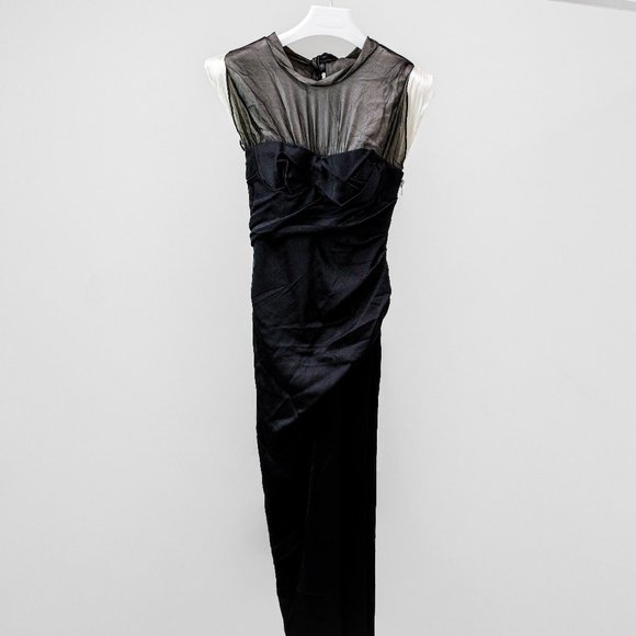 Alexander Wang Twisted Cup Black Silk Evening Gown - Picture 2 of 9